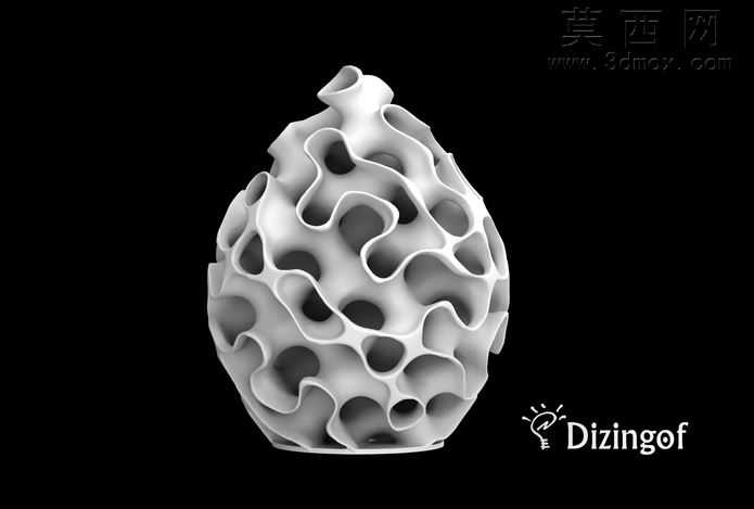 GyroidZonohedron灯罩-数学艺术由@Dizingof
