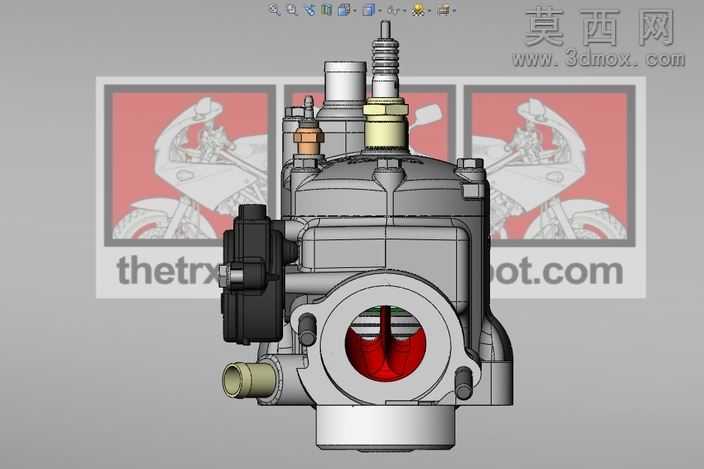 本田NSR125JC20发动机顶端。