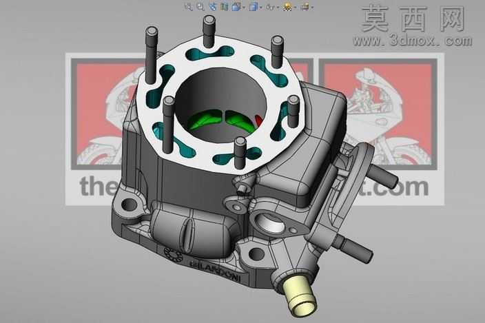 本田NSR125JC20发动机顶端。