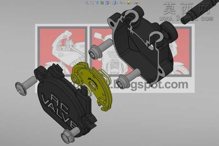 本田NSR125JC20发动机顶端。