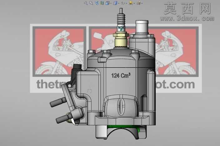 本田NSR125JC20发动机顶端。