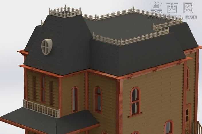 贝茨汽车旅馆,心理钣金件拼图,MetalCraftDesign模型
