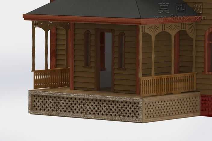 贝茨汽车旅馆,心理钣金件拼图,MetalCraftDesign模型