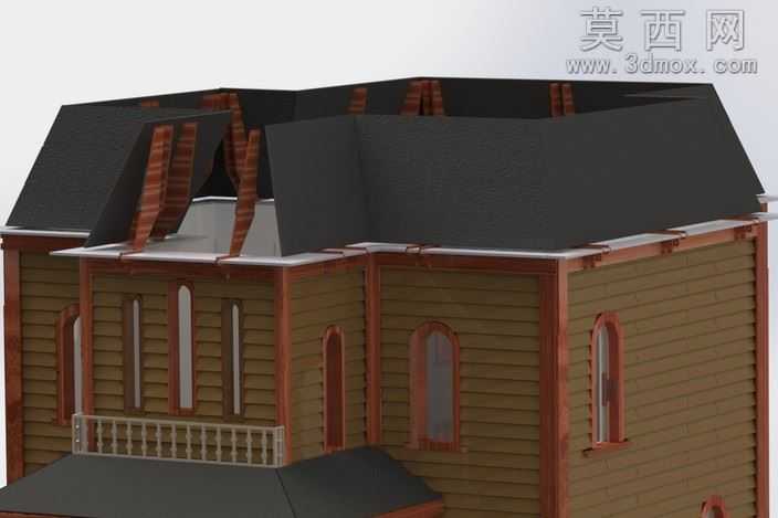 贝茨汽车旅馆,心理钣金件拼图,MetalCraftDesign模型