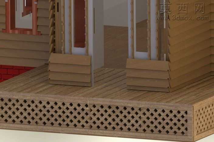 贝茨汽车旅馆,心理钣金件拼图,MetalCraftDesign模型