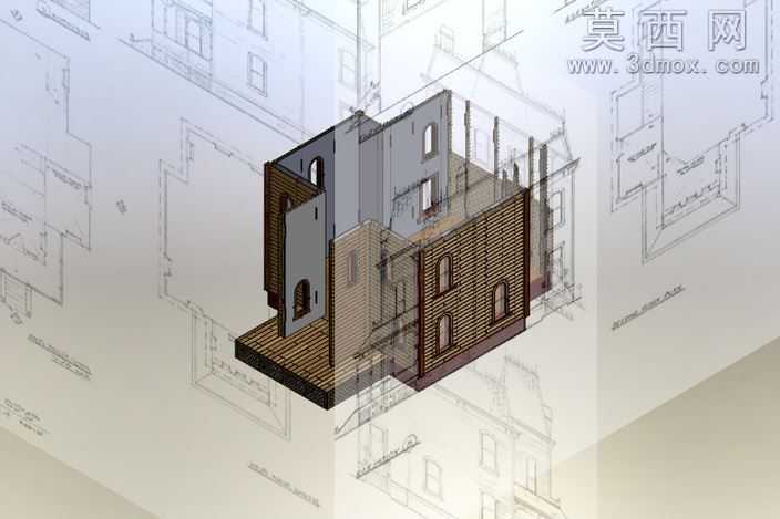 贝茨汽车旅馆,心理钣金件拼图,MetalCraftDesign模型