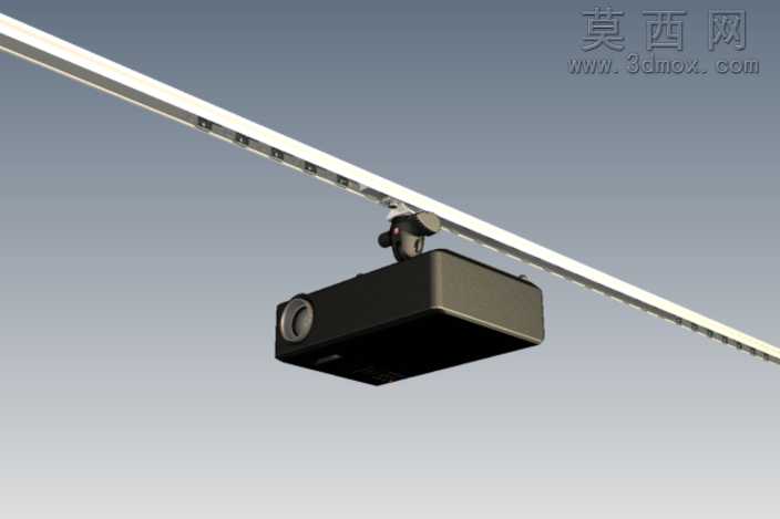 铁路已装入的投影仪