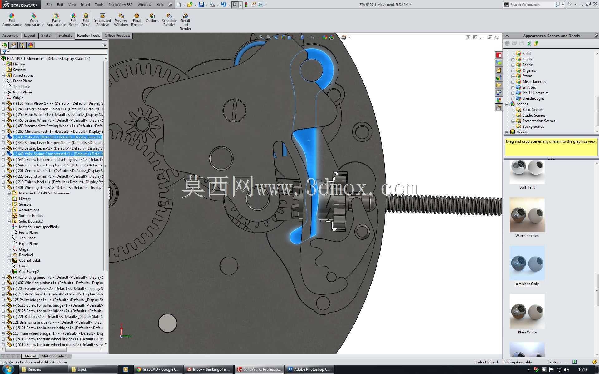 ETA 6497-1完整手表机芯