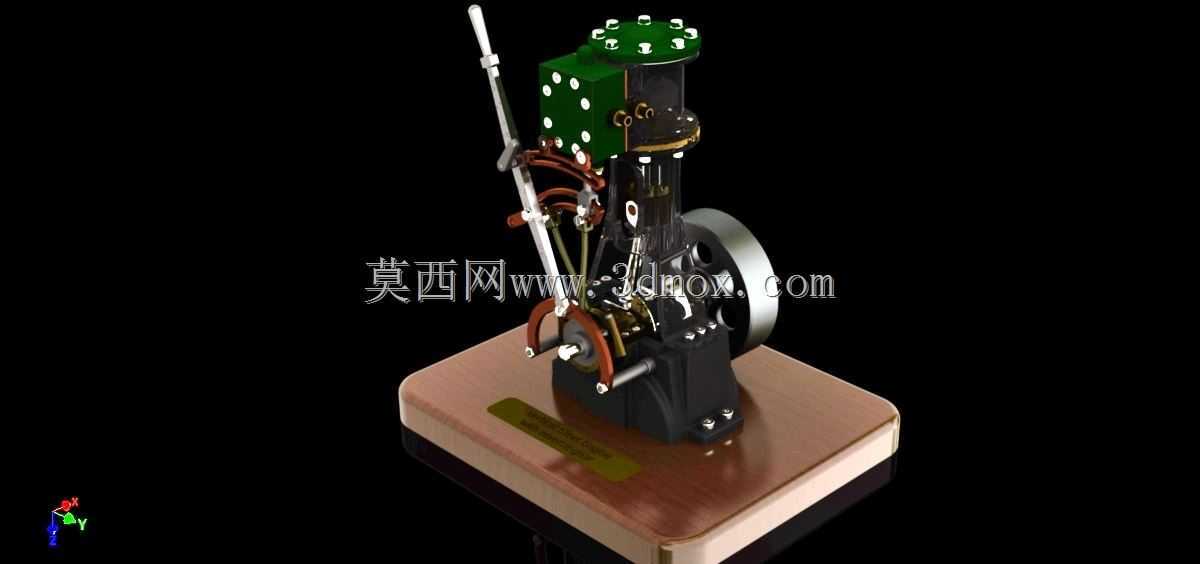 带倒挡的立式蒸汽机(1830)