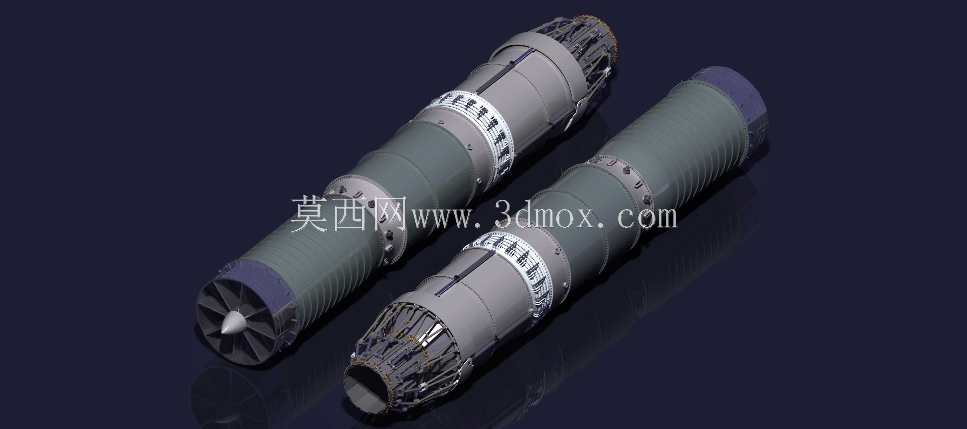 加力喷气发动机模型