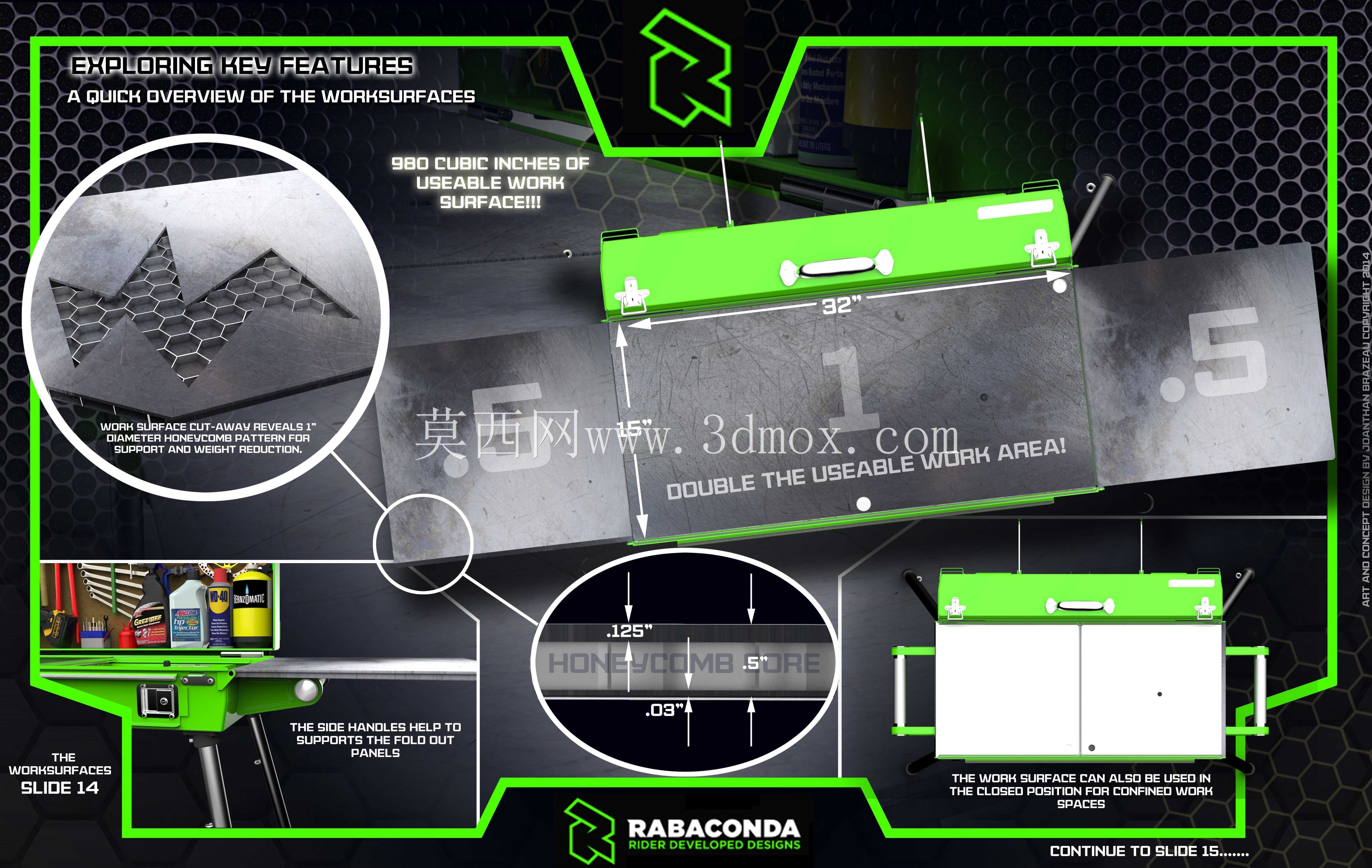 便携式办公桌:Rabaconda竞赛箱