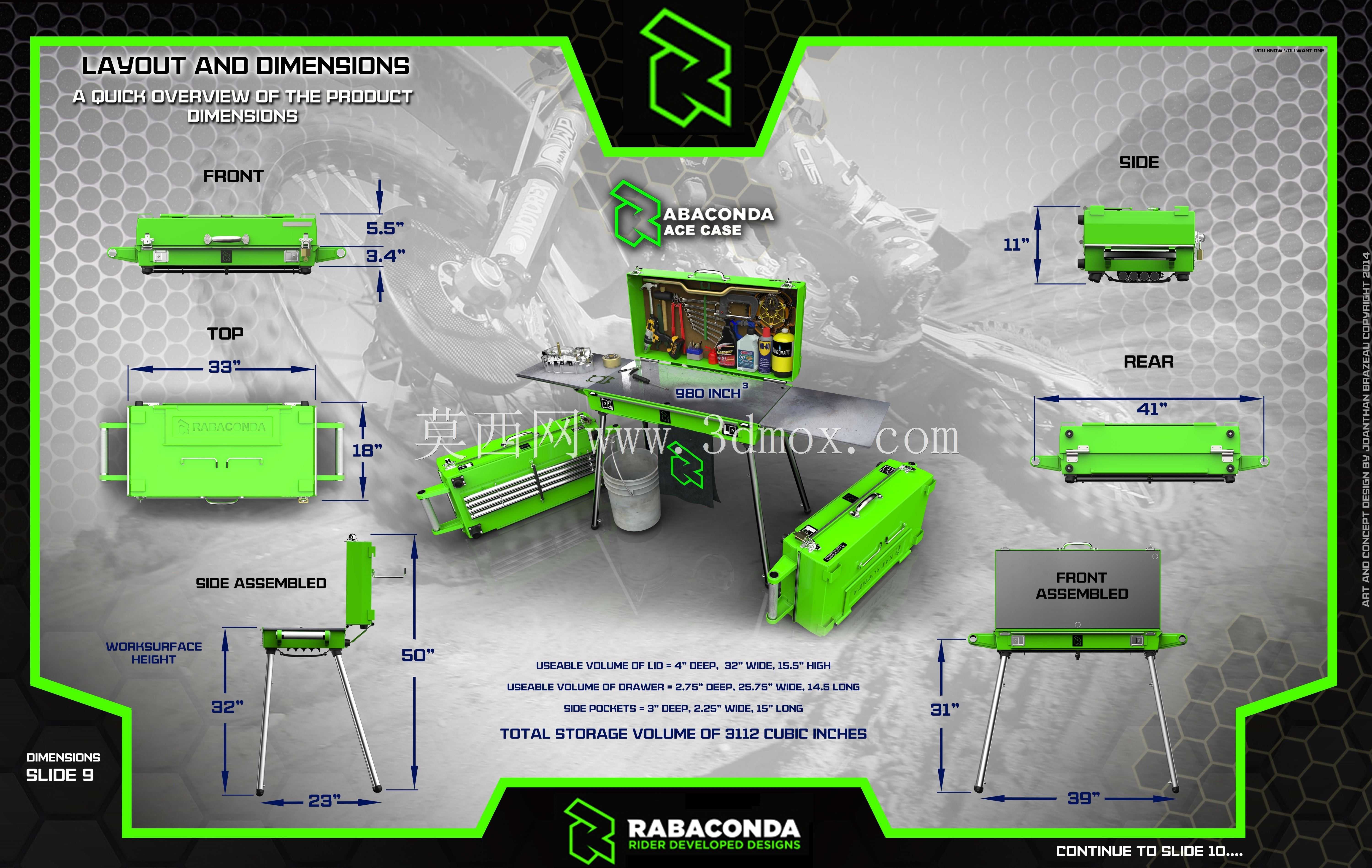 便携式办公桌:Rabaconda竞赛箱