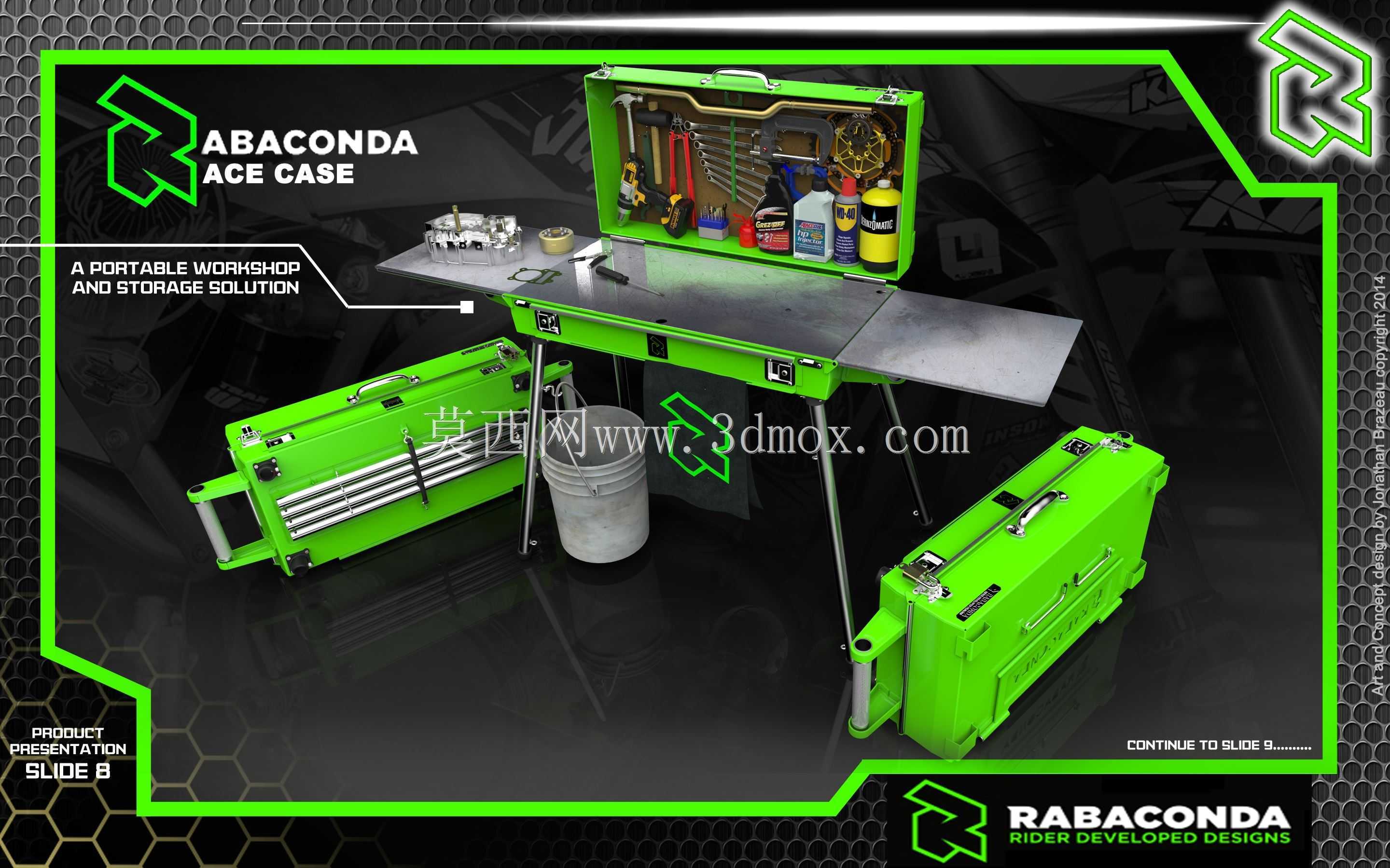 便携式办公桌:Rabaconda竞赛箱