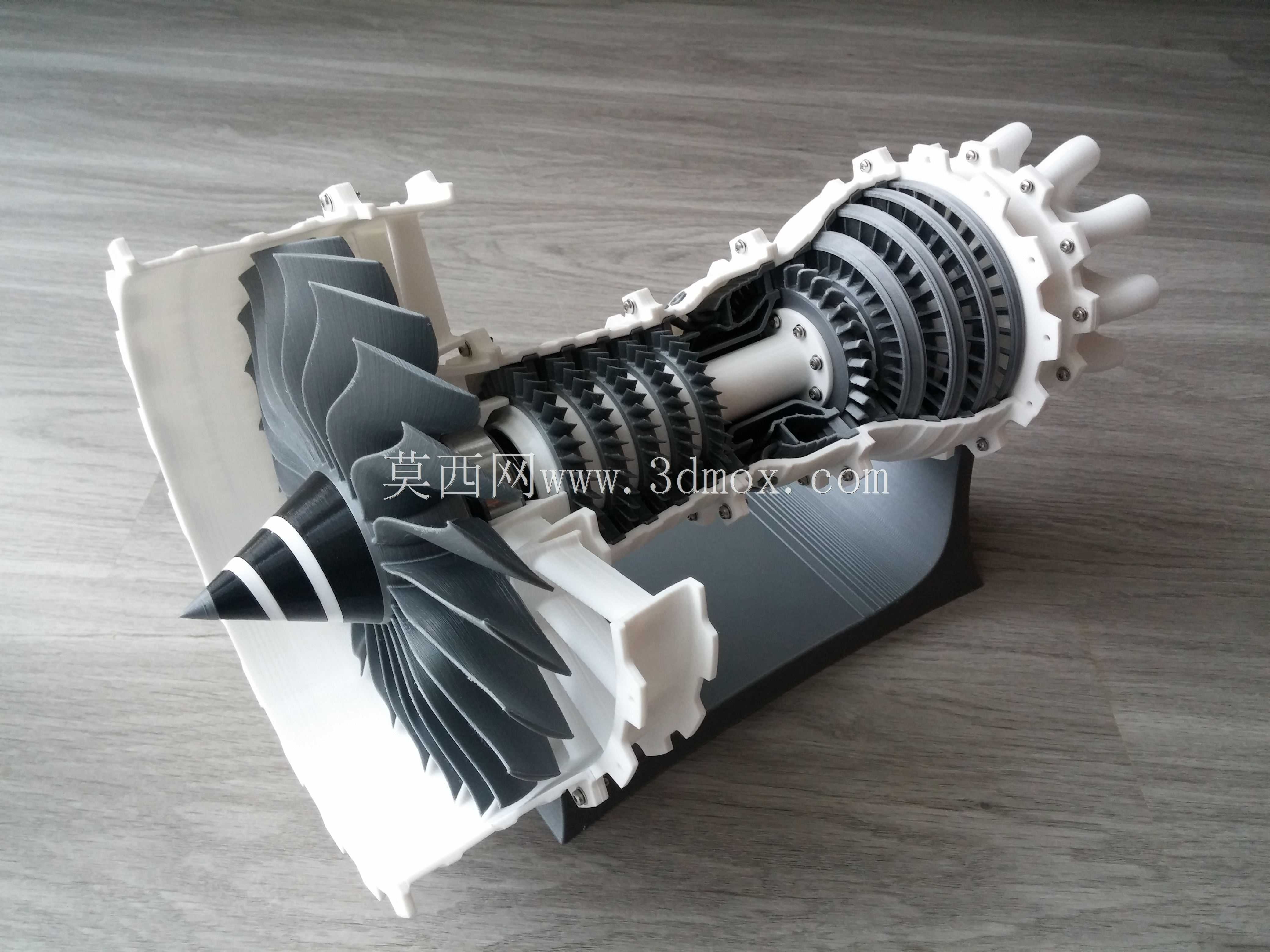 3D可打印高旁通喷气发动机