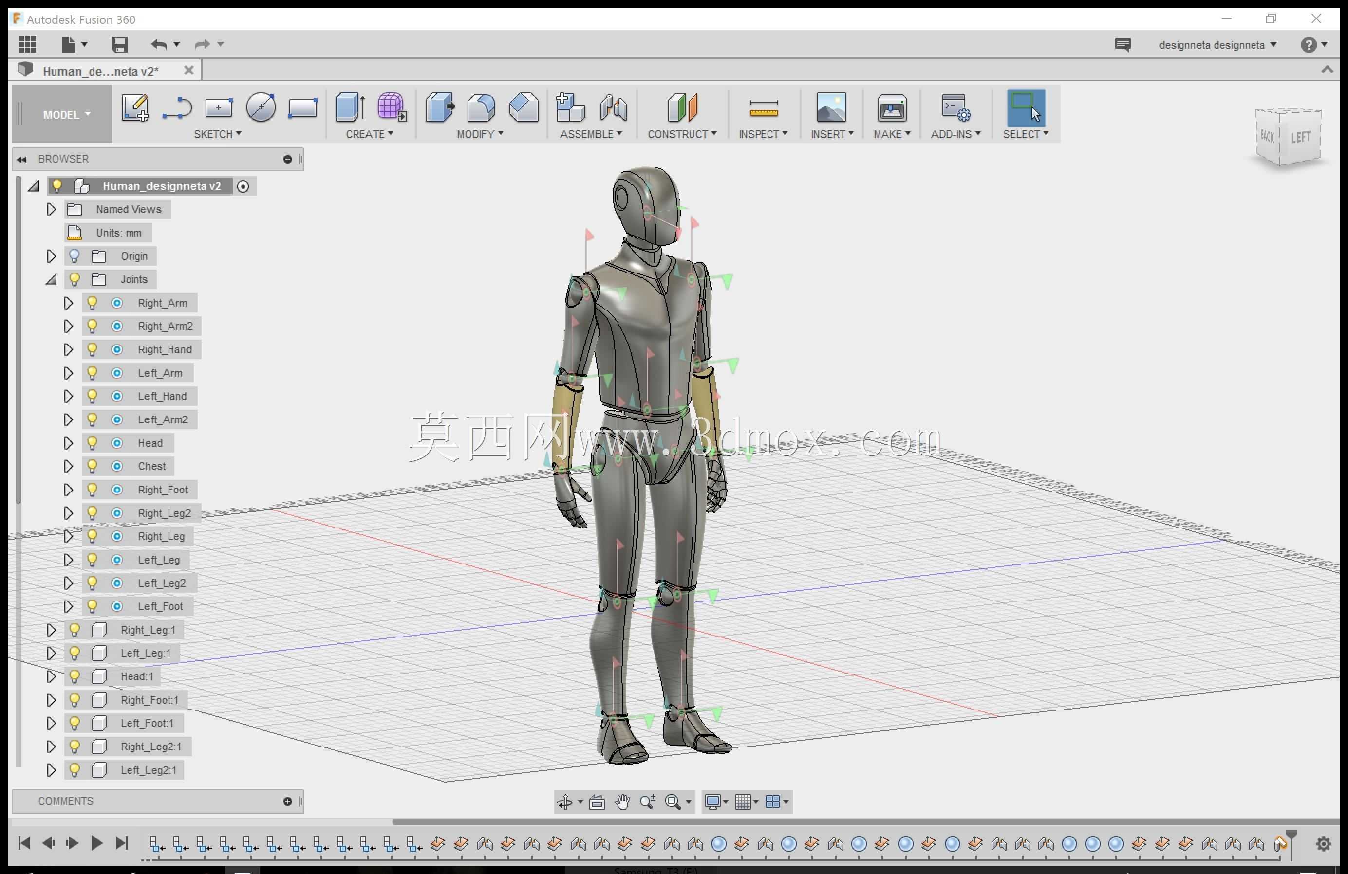 ����ģ�ͣ�Fusion360�ؽڣ�