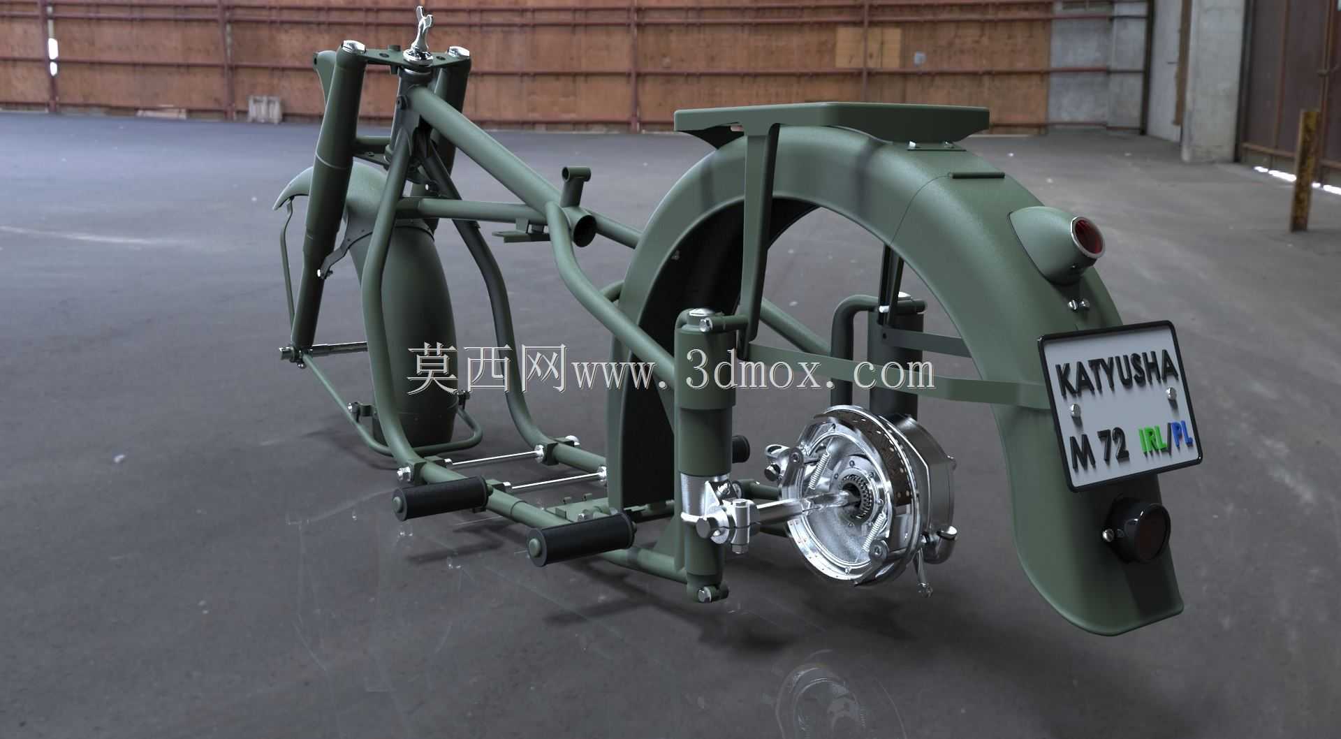 M72摩托车项目-车架-叉-挡泥板总成(卡秋莎)