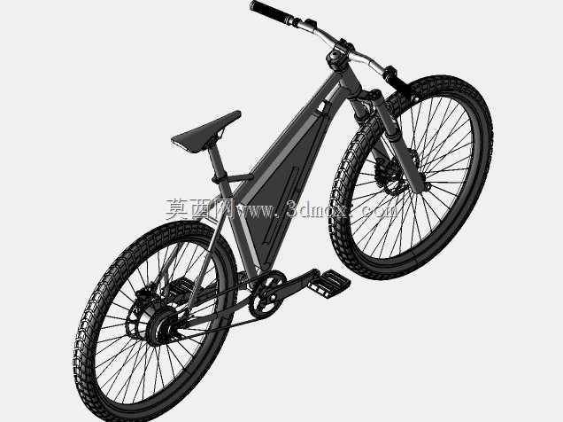 钢B+硬尾ebike与前三角电池组和后轮毂电机