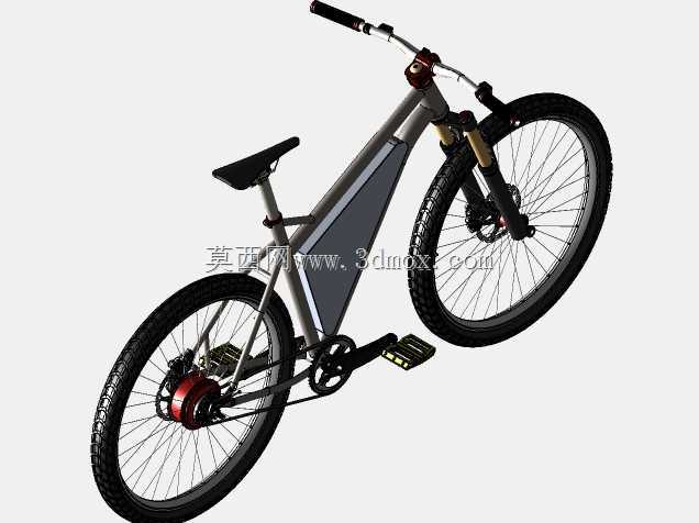 钢B+硬尾ebike与前三角电池组和后轮毂电机