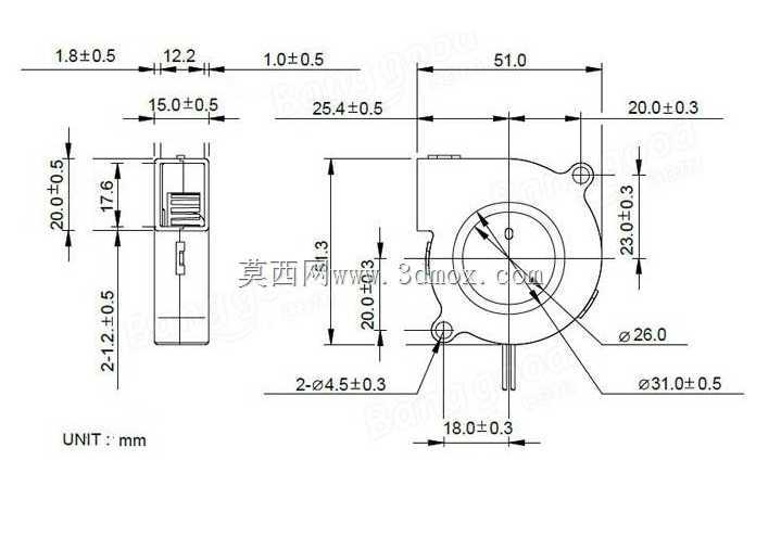 ������ȴ5015���ȣ�50mm��DC12V