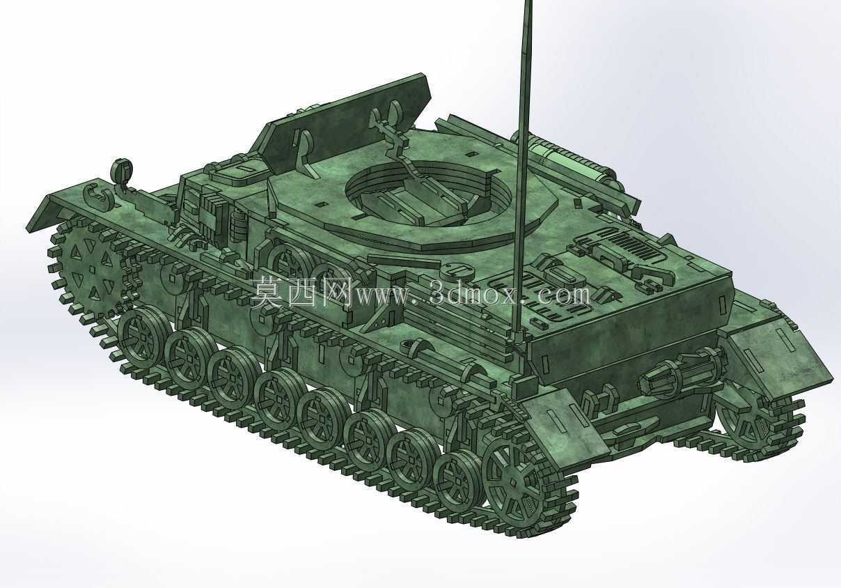Panzerkampfwagen,钣金拼图,3d拼图,3d模型,二战,德国坦克,金属工艺设计
