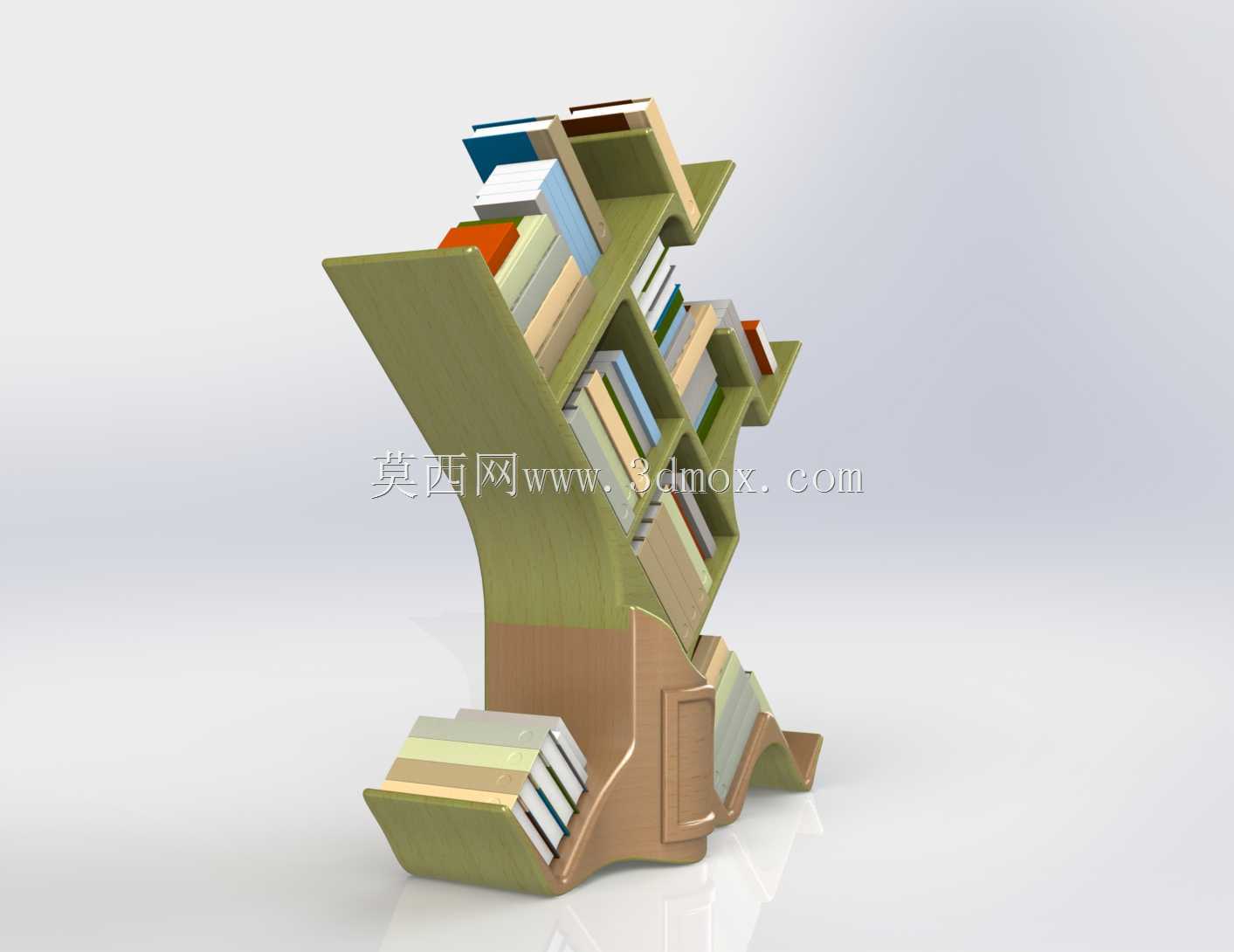树形书柜(带书)