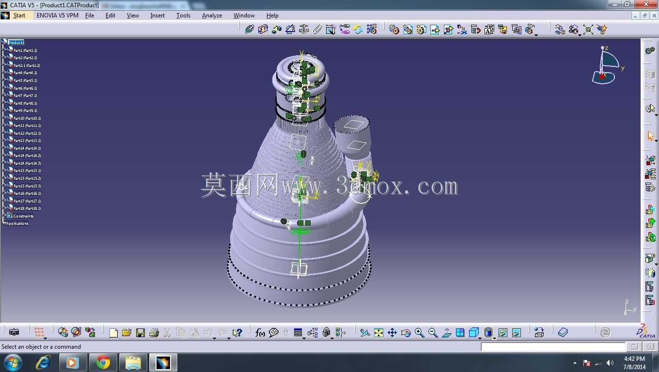 土星F1火箭推力室和喷管延伸