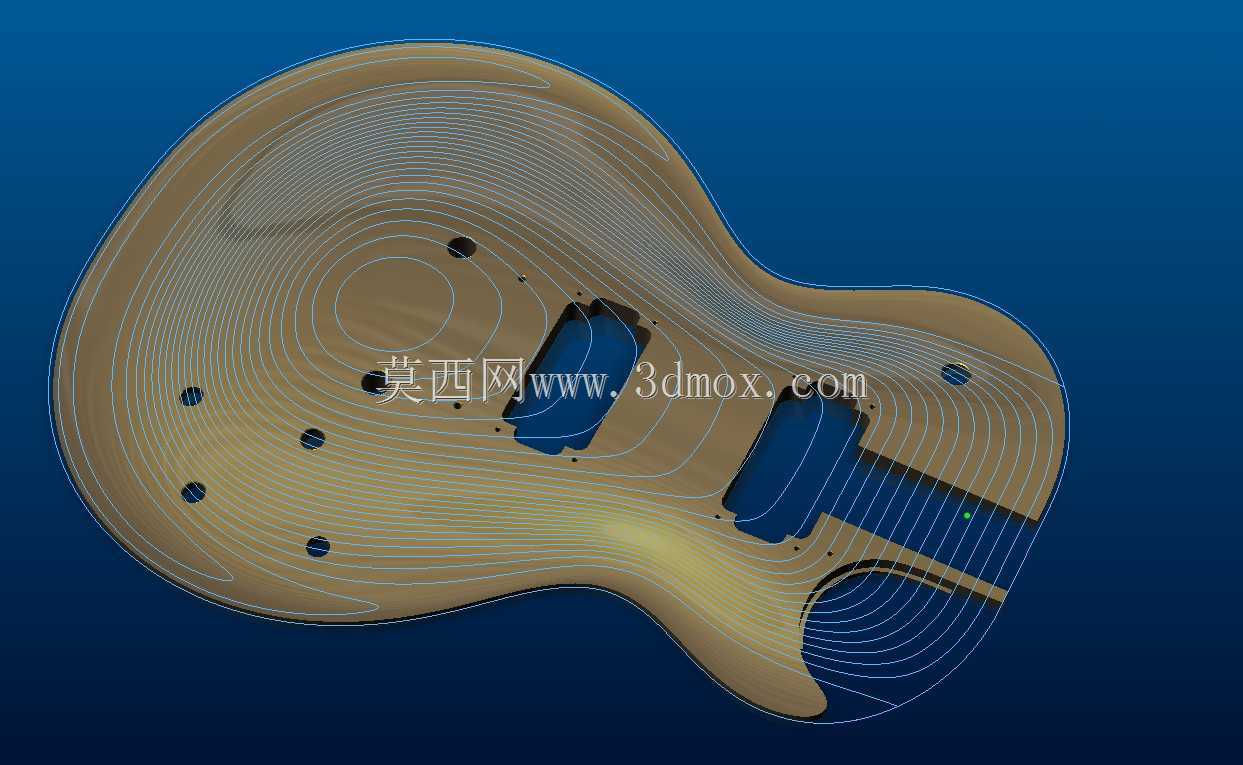 Gibson Les Paul Standard/GoldTop 3D雕刻模板