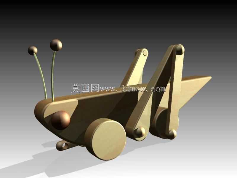 木制蚱蜢玩具