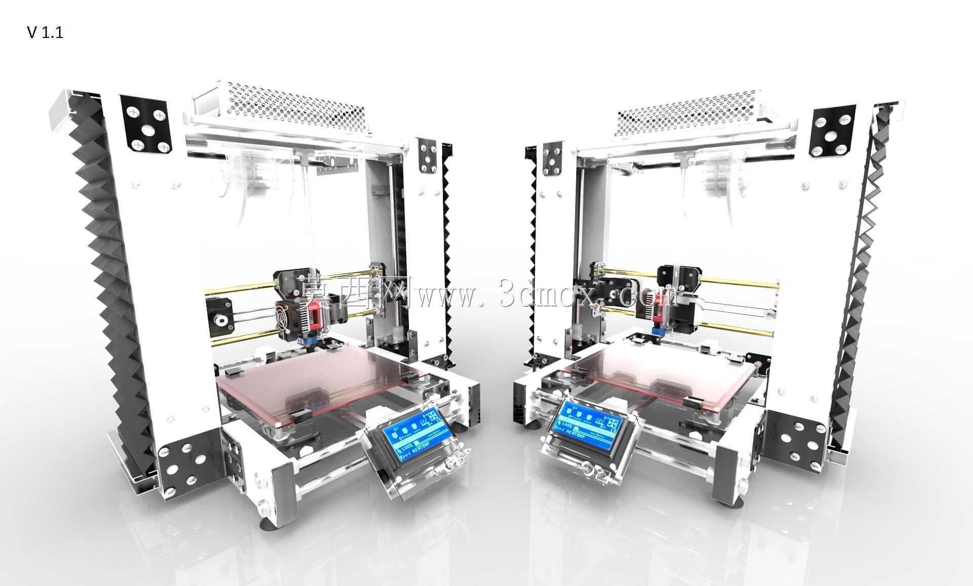 Prusa style 3D打印机V1.3新版本