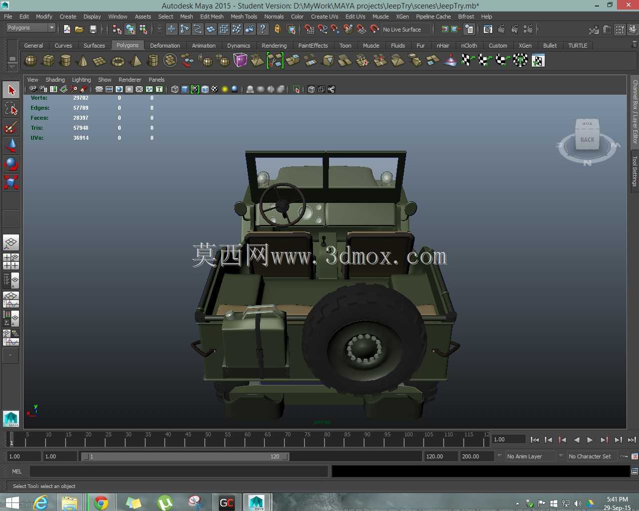 我的第一个3D模型(威利的吉普车)