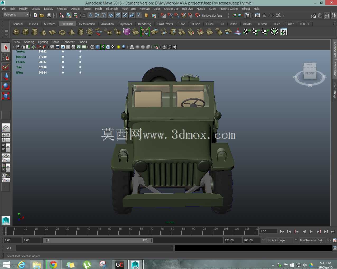 我的第一个3D模型(威利的吉普车)