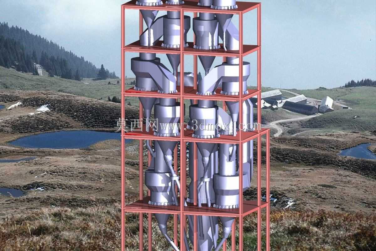 钢结构五级旋风预热器