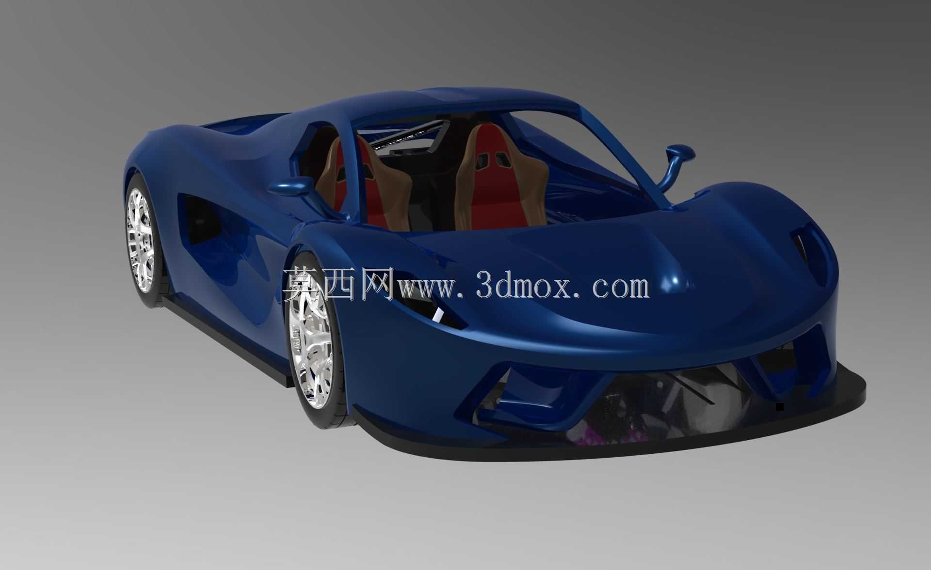 灵感源自法拉利和迈凯轮的3D可打印V8超级跑车