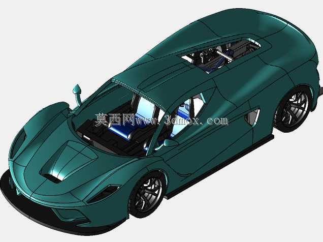 灵感源自法拉利和迈凯轮的3D可打印V8超级跑车
