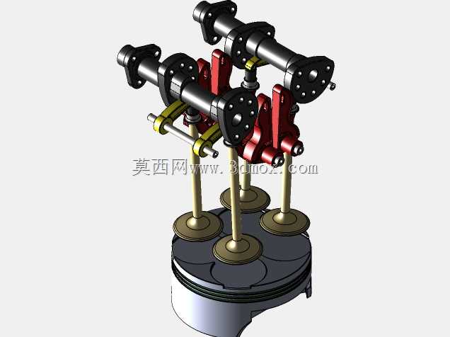 摩托车发动机内部设置-脱模阀系统活塞\u0026凸轮轴总成