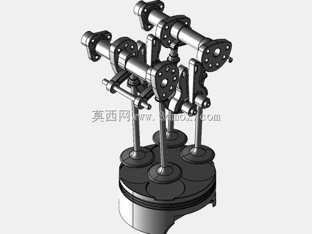 摩托车发动机内部设置-脱模阀系统活塞\u0026凸轮轴总成