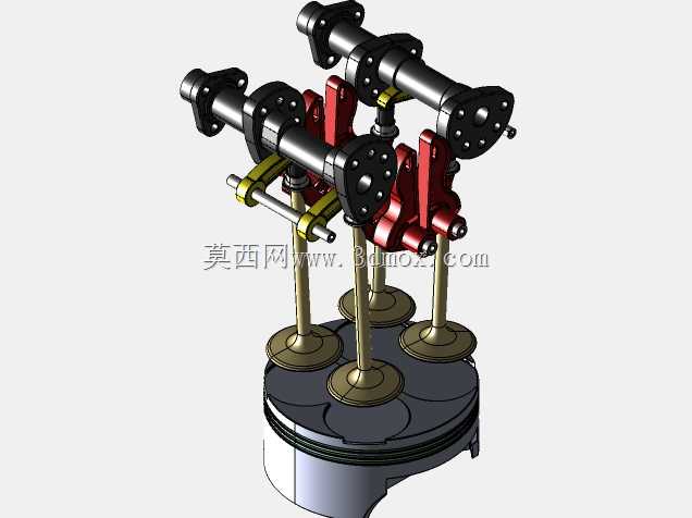 摩托车发动机内部设置-脱模阀系统活塞\u0026凸轮轴总成