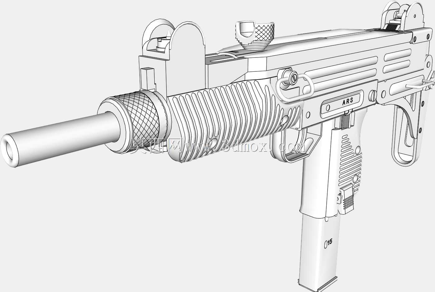 乌兹冲锋枪9mm