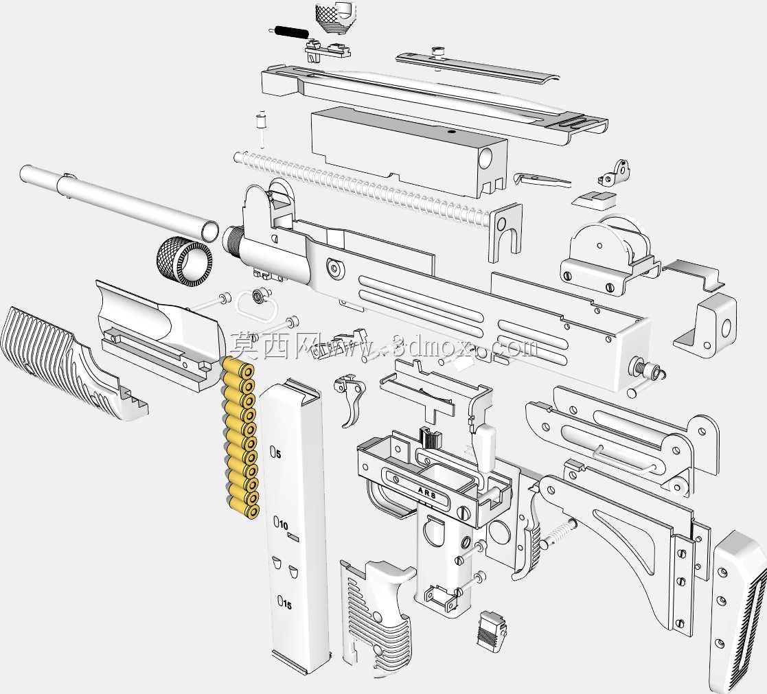 乌兹冲锋枪9mm