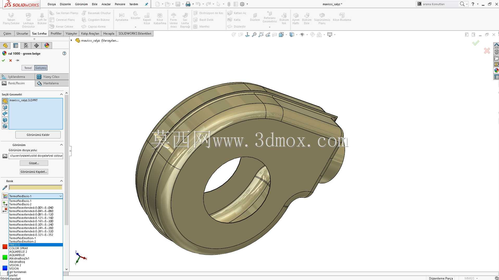 Solidworks RAL��ɫ����+�ƹ⣨p2m����Solidworks��ɫ��sldclr��