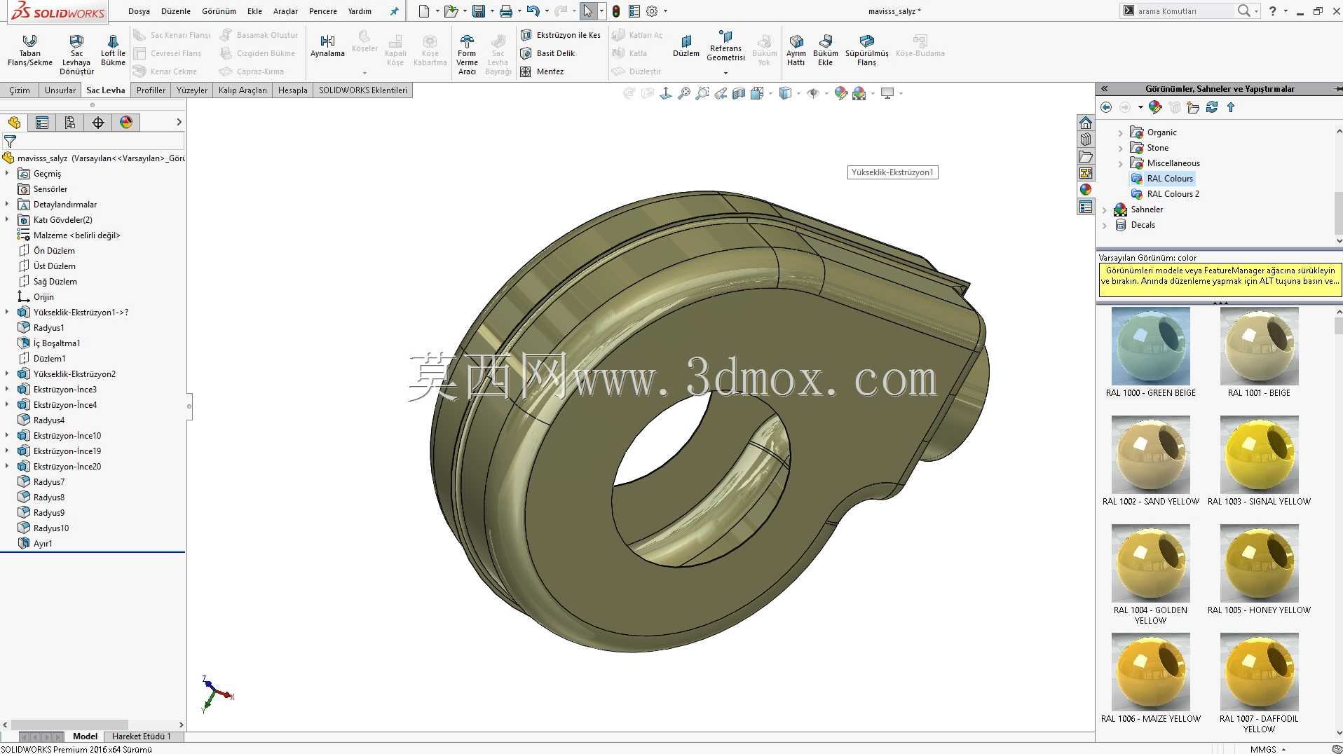 Solidworks RAL��ɫ����+�ƹ⣨p2m����Solidworks��ɫ��sldclr��