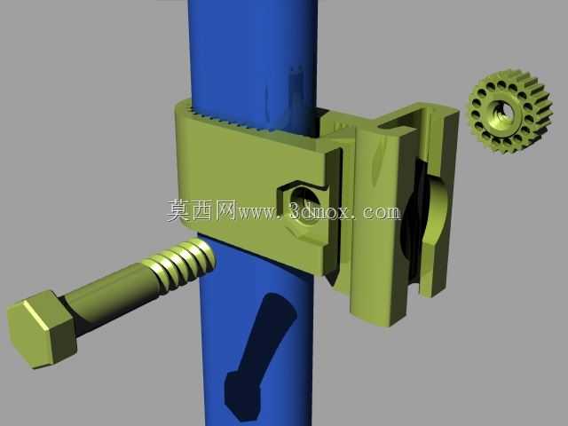 扶壁3D可打印螺纹螺栓夹具