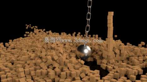 立方体破坏动画