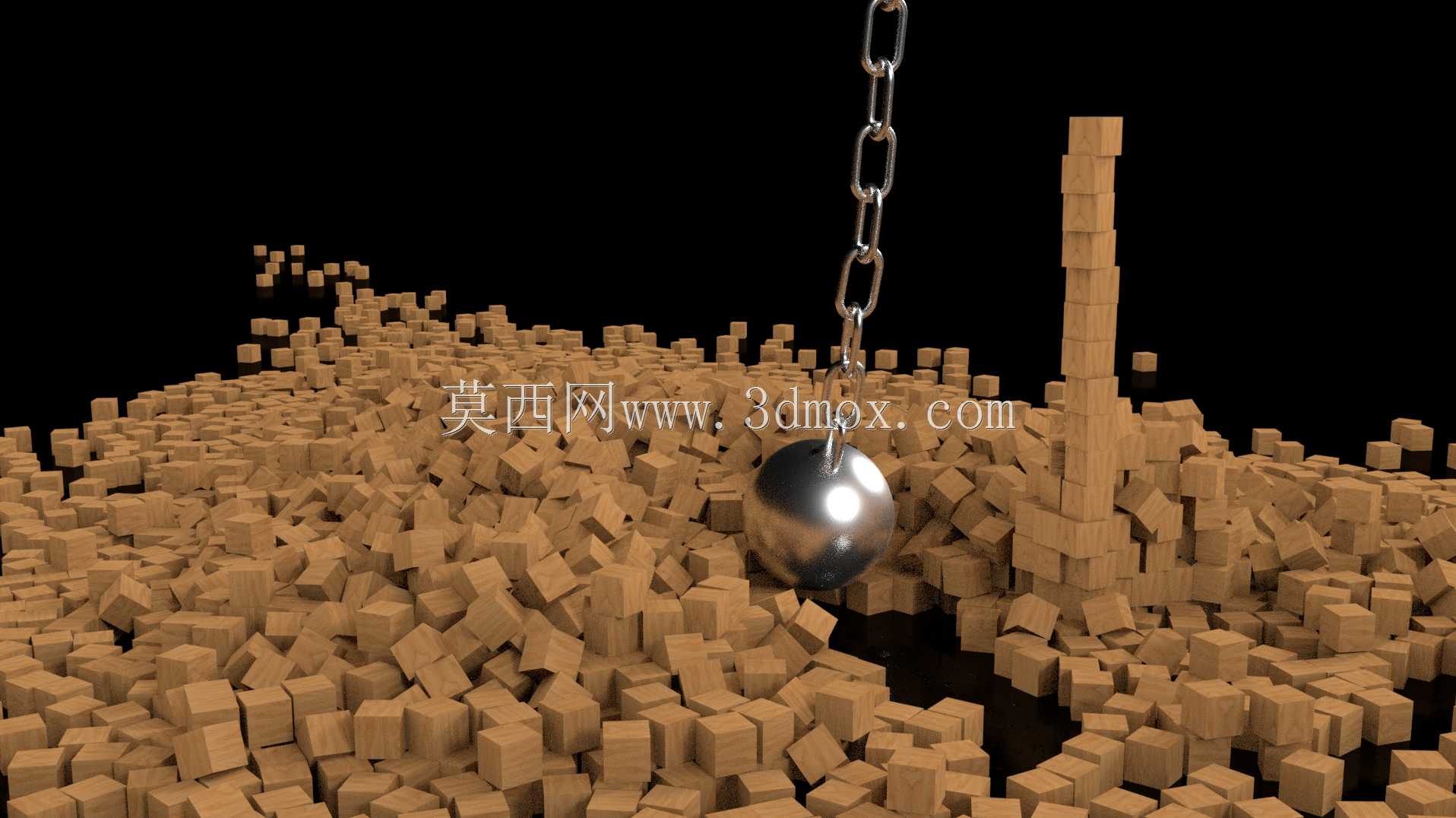 立方体破坏动画