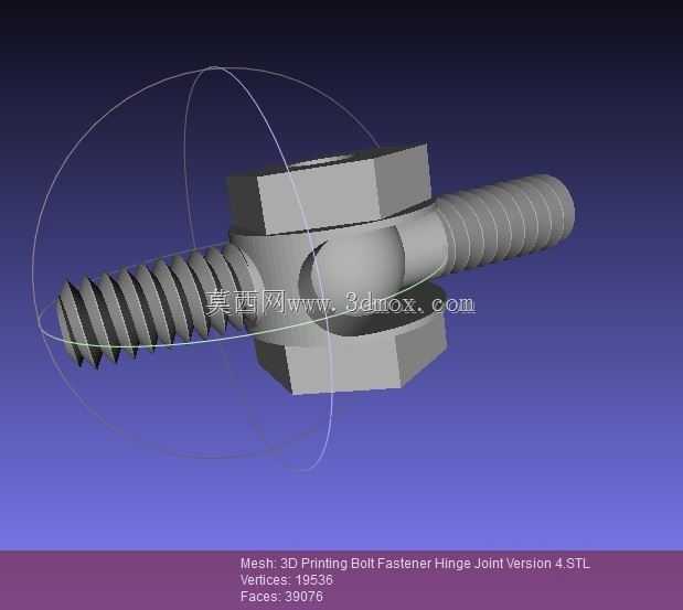 3D打印螺栓紧固件铰链接头