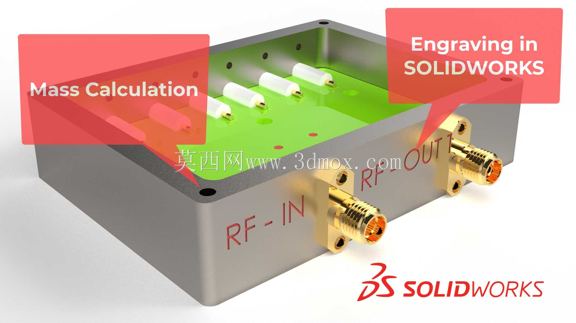 SOLIDWORKS中电器外壳的雕刻与质量计算