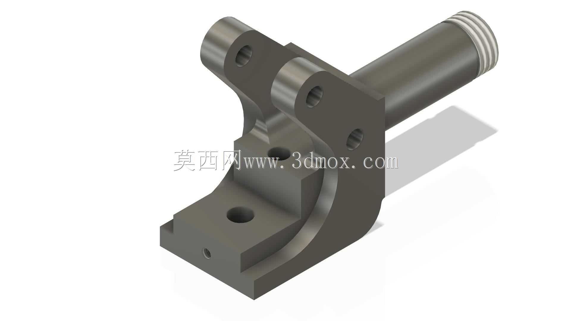 根据提供的图纸设计三维机器零件(支架)