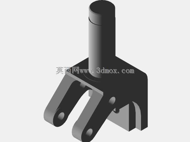 根据提供的图纸设计三维机器零件(支架)