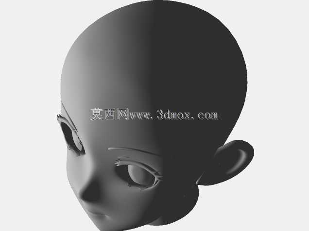 动漫女人头模型
