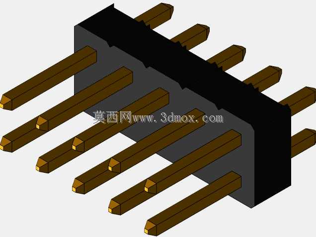 销头-外螺纹-双-2.54mm-不同的销编号